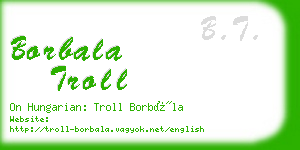 borbala troll business card